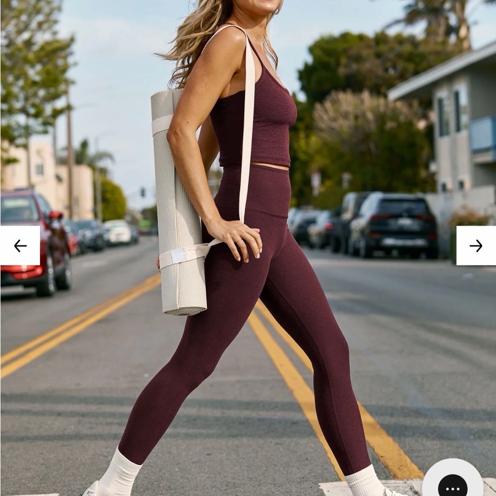 Beyond Yoga spacedye midnight burgundy leggings